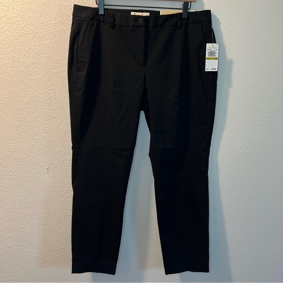 Women’s new Michael Kors black Miranda cropped pants size 14 - Picture 1 of 6
